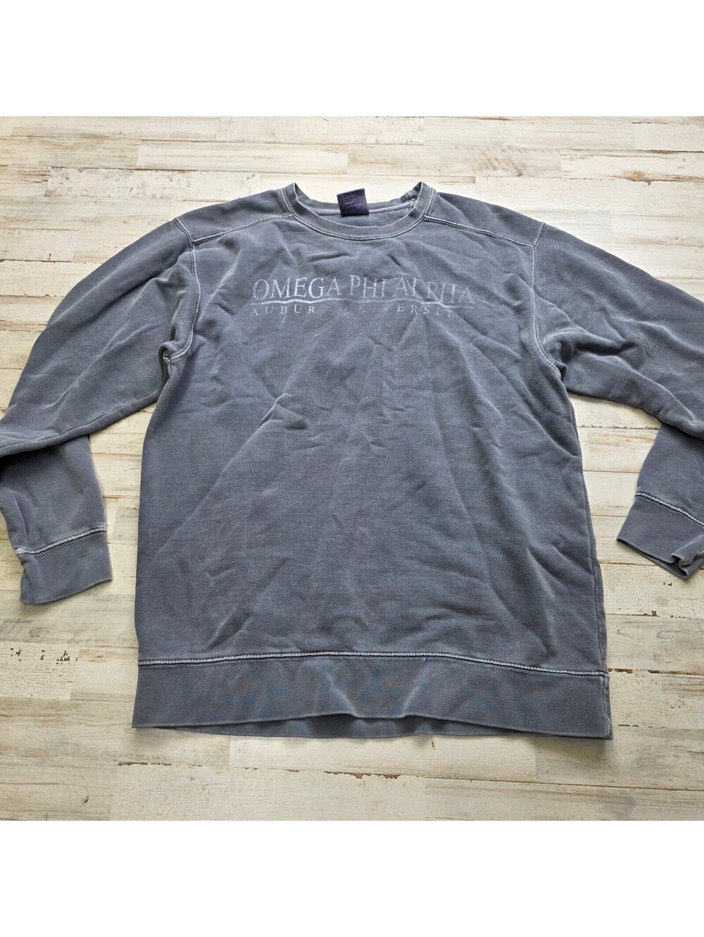 Comfort Colors Omega Phi Alpha Auburn University Sweatshirt M Gray Sorority OPA